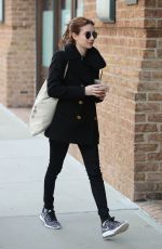 EMMA ROBERTS Out and About in New York 04/02/2017