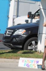 ERIKA JORDAN Shooting a Easter Bunny Skit in Los Angeles 04/11/2017