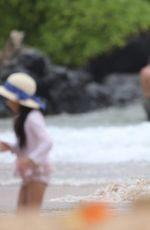 EVA LONGORIA in Bikini on the Beach in Miami 04/20/2017