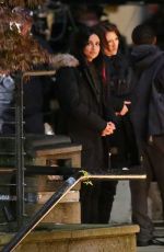 FLORIANA LIMA and CHYLER LEIGH on the Set of Supergirl in Vancouver 04/26/2017