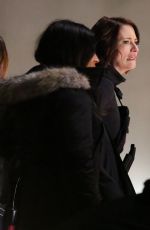 FLORIANA LIMA and CHYLER LEIGH on the Set of Supergirl in Vancouver 04/26/2017