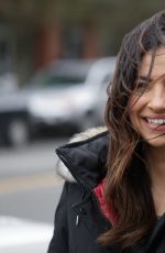 FLORIANA LIMA on the Set of Supergirl in Vancouver 04/07/2017
