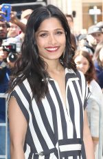 FREIDA PINTO Arrives at AOL Build Speaker Series in New York 04/03/2017