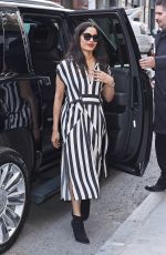 FREIDA PINTO Arrives at AOL Build Speaker Series in New York 04/03/2017