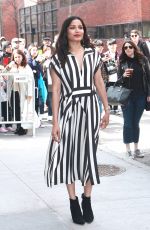 FREIDA PINTO Arrives at AOL Build Speaker Series in New York 04/03/2017