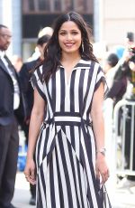 FREIDA PINTO Arrives at AOL Build Speaker Series in New York 04/03/2017