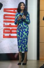 FREIDA PINTO Arrives at SiriusXM Studios in New York 04/04/2017
