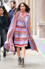 FREIDA PINTO Leaves ABC Studios in New York 04/04/2017