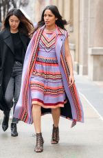 FREIDA PINTO Leaves ABC Studios in New York 04/04/2017