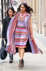 FREIDA PINTO Leaves ABC Studios in New York 04/04/2017