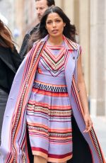 FREIDA PINTO Leaves ABC Studios in New York 04/04/2017