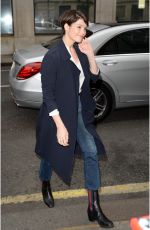 GEMMA ARTERTON Arrives at BBC Radio 2 Breakfast Show in London 04/21/2017