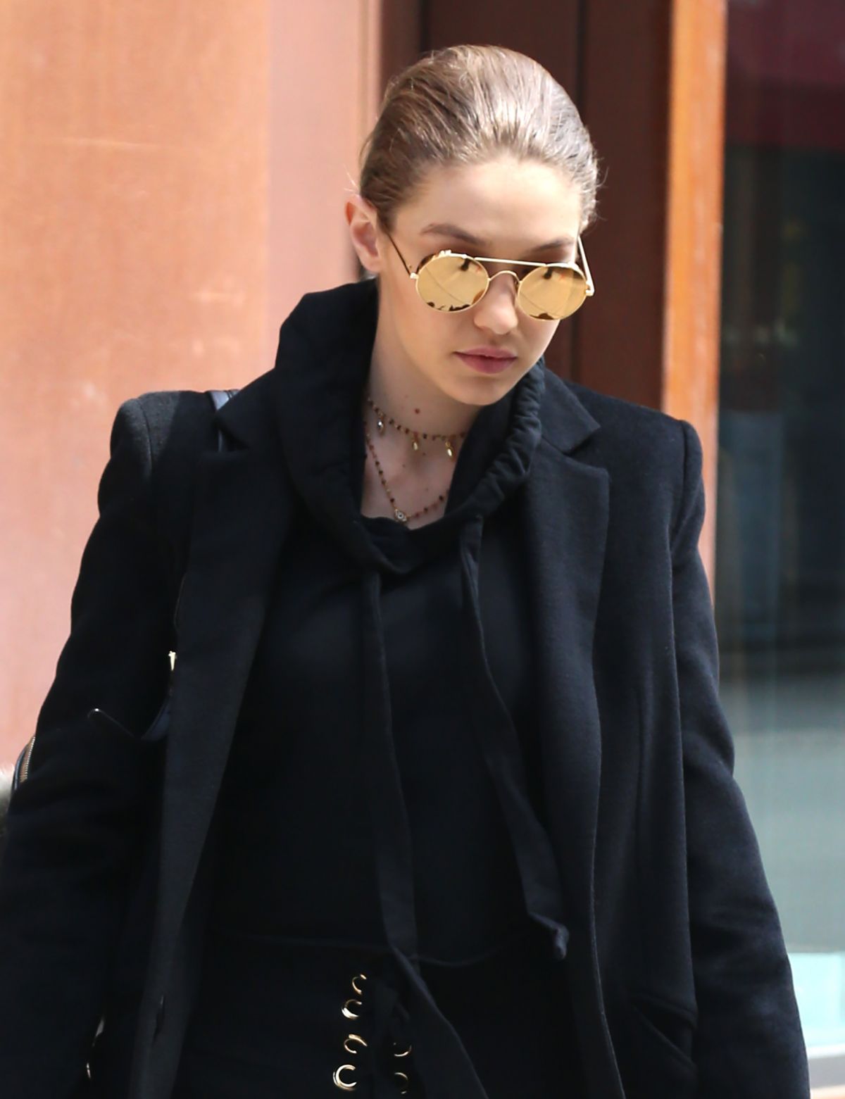 GIGI HADID All in Black Out in New York 04/03/2017 – HawtCelebs