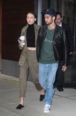 GIGI HADID and Zayn Malik Out in New York 04/25/2017