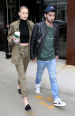 GIGI HADID and Zayn Malik Out in New York 04/25/2017