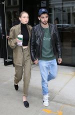 GIGI HADID and Zayn Malik Out in New York 04/25/2017