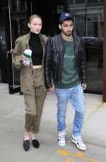 GIGI HADID and Zayn Malik Out in New York 04/25/2017