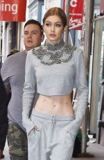 GIGI HADID Arrives at Her Apartment in New York 04/12/2017