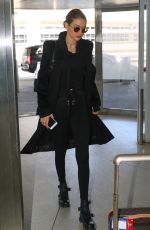 GIGI HADID at JFK Airport in New York 04/03/2017