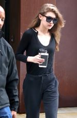 GIGI HADID Heading to a Gym in New York 04/12/2017