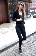 GIGI HADID Heading to a Gym in New York 04/12/2017