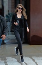 GIGI HADID Heading to a Gym in New York 04/12/2017