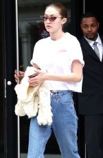 GIGI HADID in Jeans Out in New York 04/21/2017