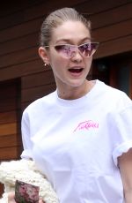 GIGI HADID in Jeans Out in New York 04/21/2017