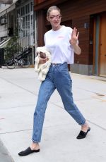GIGI HADID in Jeans Out in New York 04/21/2017
