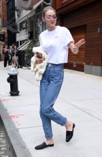 GIGI HADID in Jeans Out in New York 04/21/2017