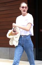 GIGI HADID in Jeans Out in New York 04/21/2017