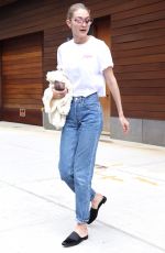 GIGI HADID in Jeans Out in New York 04/21/2017