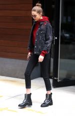 GIGI HADID Leaves Her Hotel in New York 04/17/2017