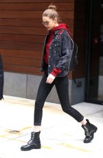 GIGI HADID Leaves Her Hotel in New York 04/17/2017