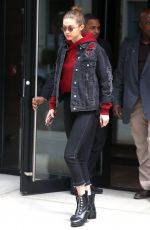 GIGI HADID Leaves Her Hotel in New York 04/17/2017