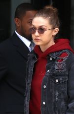 GIGI HADID Leaves Her Hotel in New York 04/17/2017
