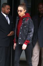 GIGI HADID Leaves Her Hotel in New York 04/17/2017