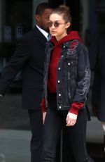 GIGI HADID Leaves Her Hotel in New York 04/17/2017