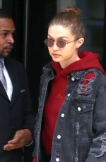 GIGI HADID Leaves Her Hotel in New York 04/17/2017