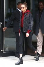 GIGI HADID Leaves Her Hotel in New York 04/17/2017