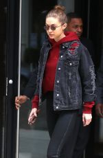 GIGI HADID Leaves Her Hotel in New York 04/17/2017