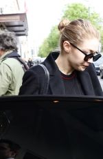 GIGI HADID Leaves Her Hotel in Paris 04/05/2017