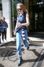 GIGI HADID Leaves Her Hotel in Paris 04/06/2017