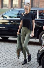 GIGI HADID Out and About in New York 04/10/2017