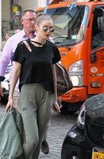 GIGI HADID Out and About in New York 04/10/2017
