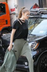 GIGI HADID Out and About in New York 04/10/2017