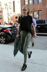 GIGI HADID Out and About in New York 04/10/2017