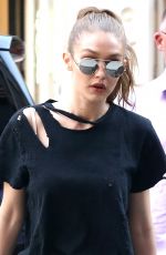 GIGI HADID Out and About in New York 04/10/2017