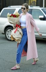 GIGI HADID Out Celebrating Her 22nd Birthday in New York 04/23/2017