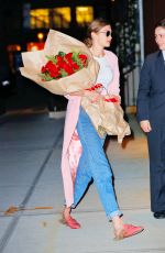 GIGI HADID Out Celebrating Her 22nd Birthday in New York 04/23/2017
